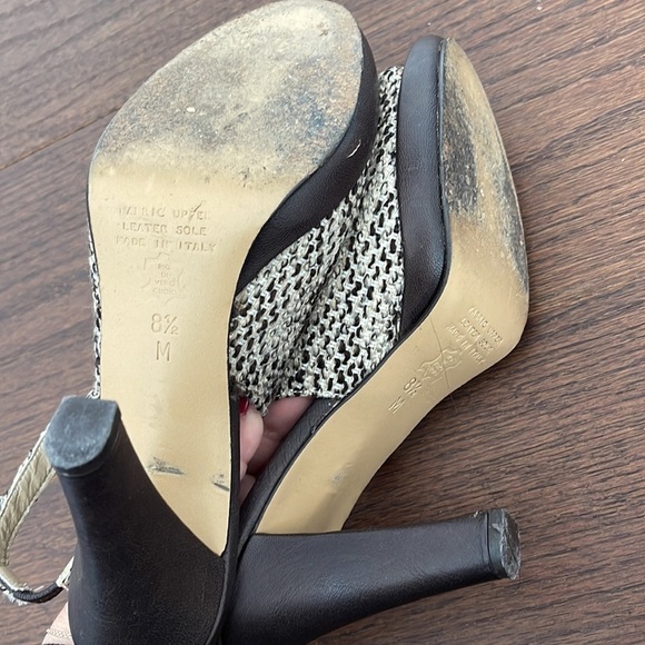 Via Condotti Women’s Peep Toe Brown Sling Backs Size 8.5 - Picture 5 of 6